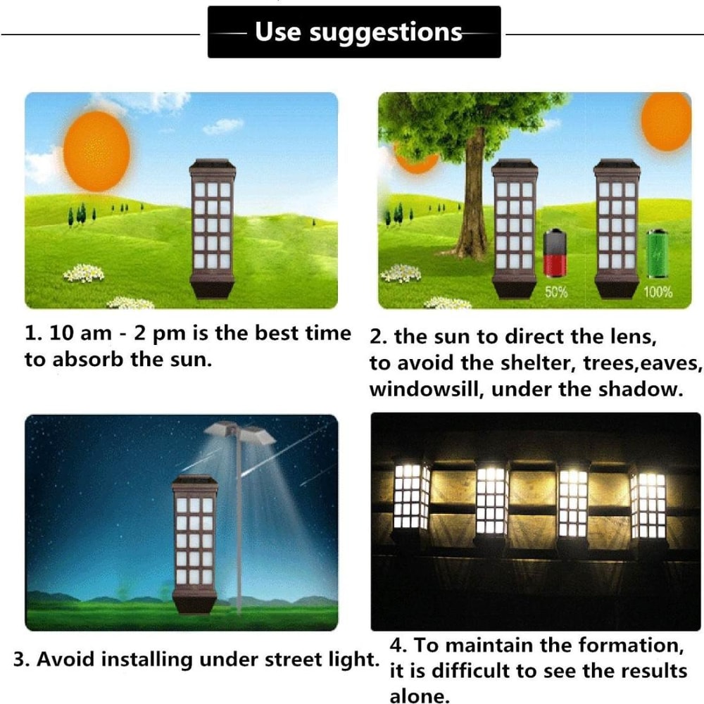 Extended Outdoor Solar Wall Lamp Waterproof Garden & Courtyard Light