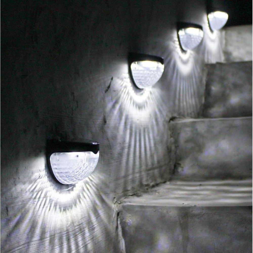 Solar-Powered LED Wall Light for Outdoor Garden & Fence