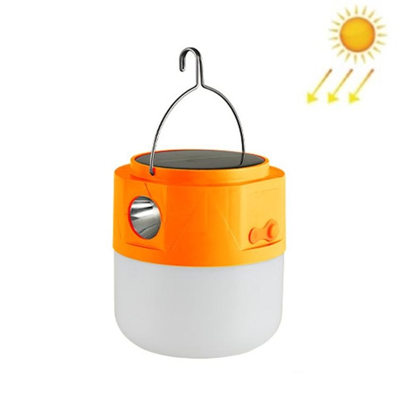 Solar Rechargeable LED Bulb With Flashlight Emergency Camping Light 8