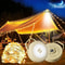 2-in-1 LED Portable Camping String Light USB Rechargeable Outdoor Tent Lamp