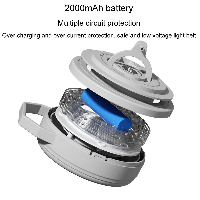 2-in-1 LED Portable Camping String Light USB Rechargeable Outdoor Tent Lamp
