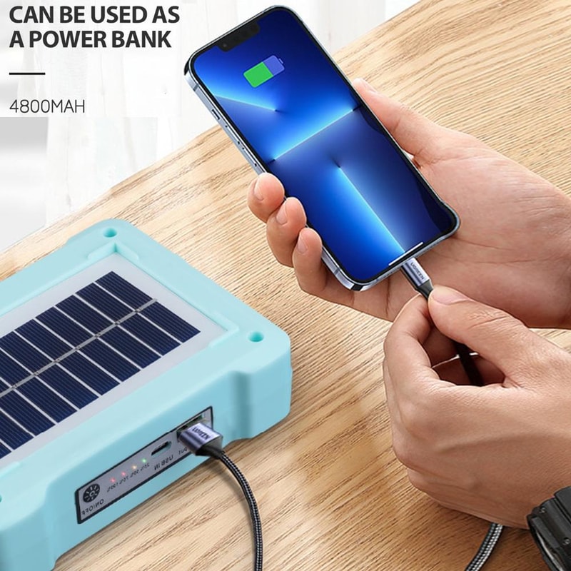 Portable Solar Flood Light Emergency Work Flashlight 5