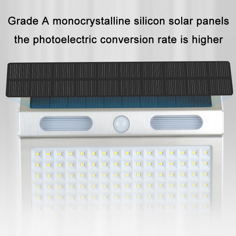 Solar Powered Outdoor LED Wall Lamp Waterproof 112 LED Lighting