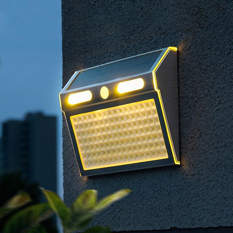 Solar Powered Outdoor LED Wall Lamp Waterproof 112 LED Lighting