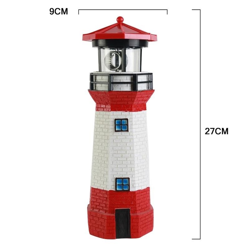 Solar Garden Lighthouse LED Rotating Outdoor Light Weatherproof Solar Outdoor Decoration 4