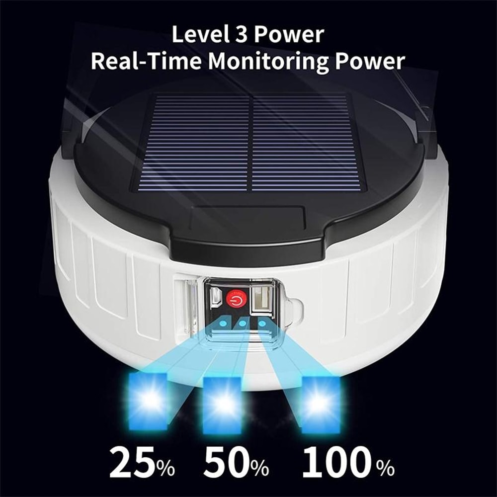 Solar Powered LED Portable Emergency Camping Light 2