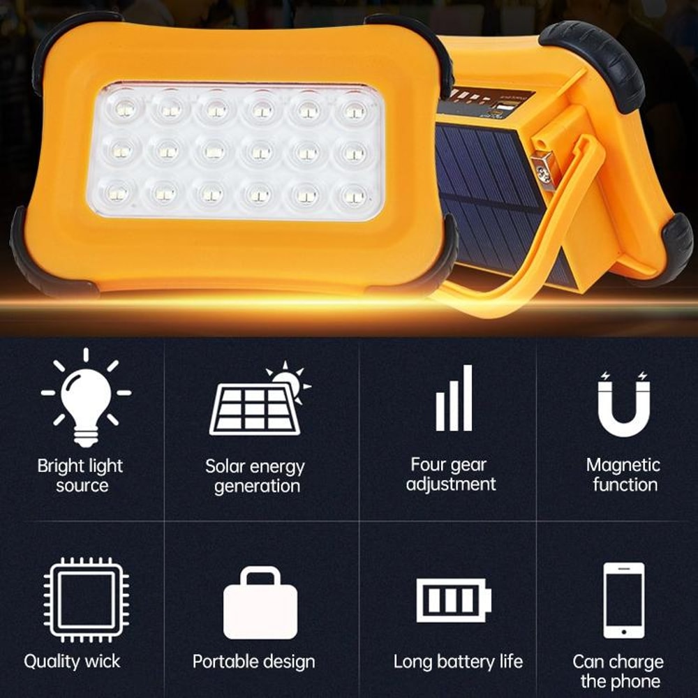 Solar Camping Light Portable LED Emergency Lantern with Power Bank