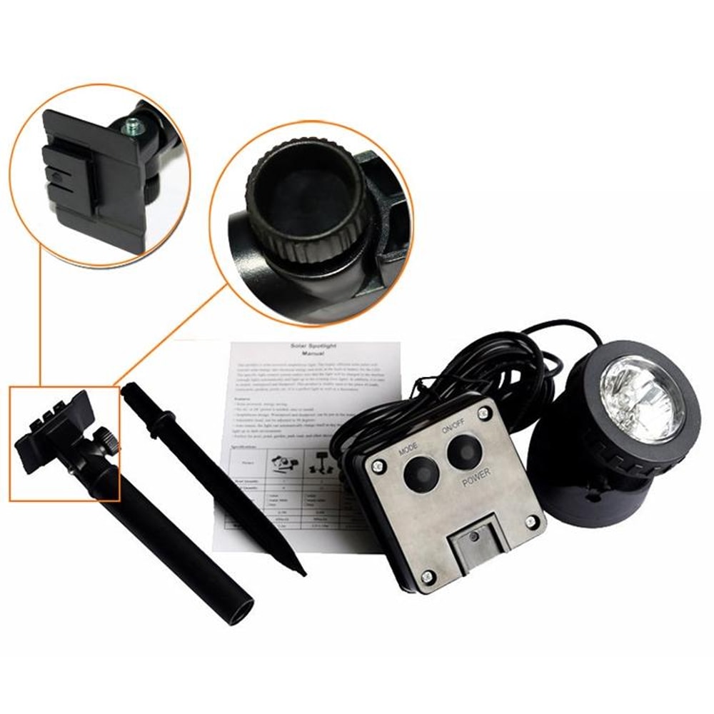 Solar Underwater Spotlight Waterproof LED Pond Outdoor Solar Lighting 4