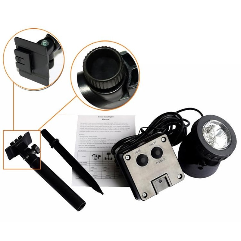 Solar Underwater Spotlight Waterproof LED Pond Outdoor Solar Lighting 4