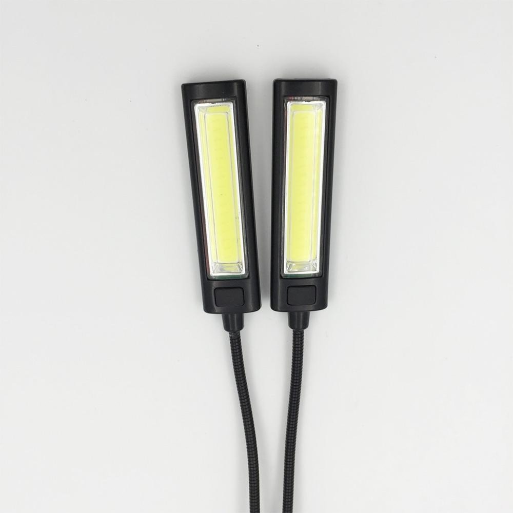 Portable Dual Flexible Arms LED Clip Lamp For Reading Desk Camping 2