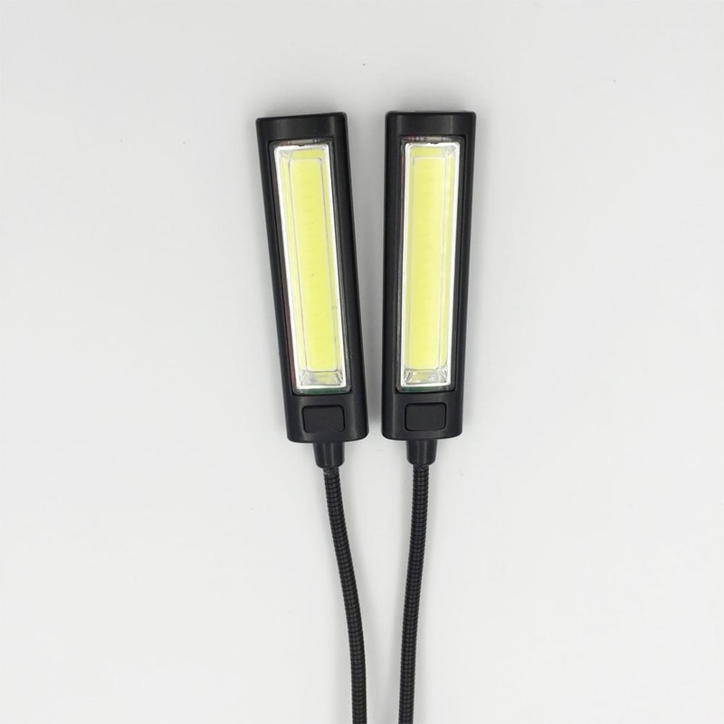 Portable Dual Flexible Arms LED Clip Lamp For Reading Desk Camping 2