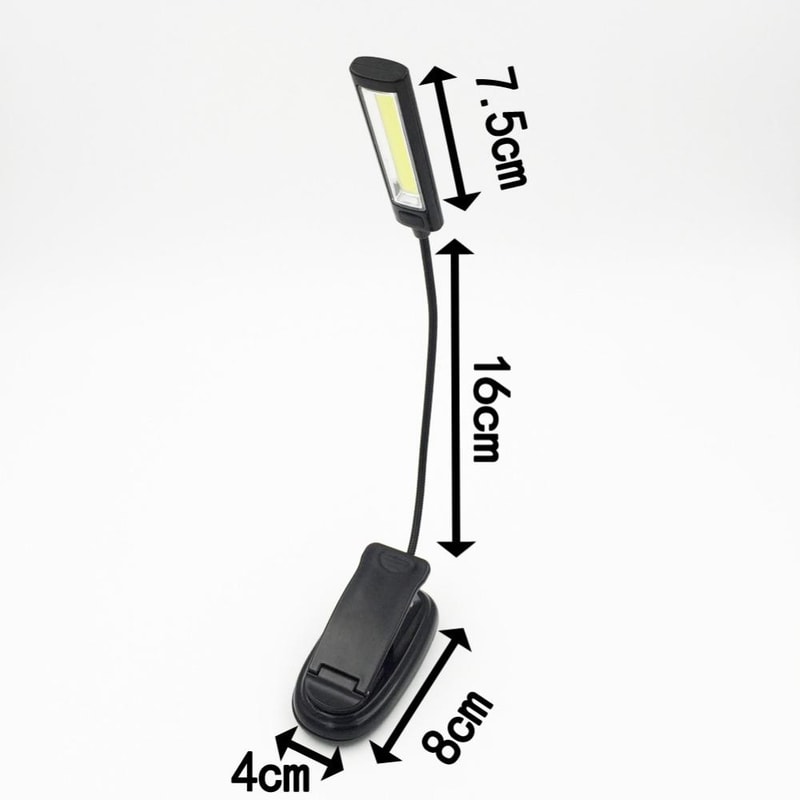 Portable Dual Flexible Arms LED Clip Lamp For Reading Desk Camping 5
