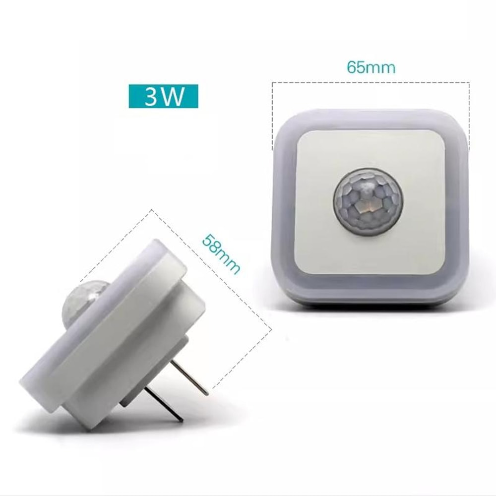LED Motion Sensor Night Light Plug-In, Wiring-Free, Stair & Corridor Illumination