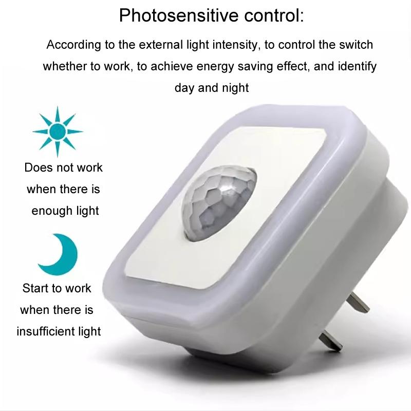 LED Motion Sensor Night Light Plug-In, Wiring-Free, Stair & Corridor Illumination