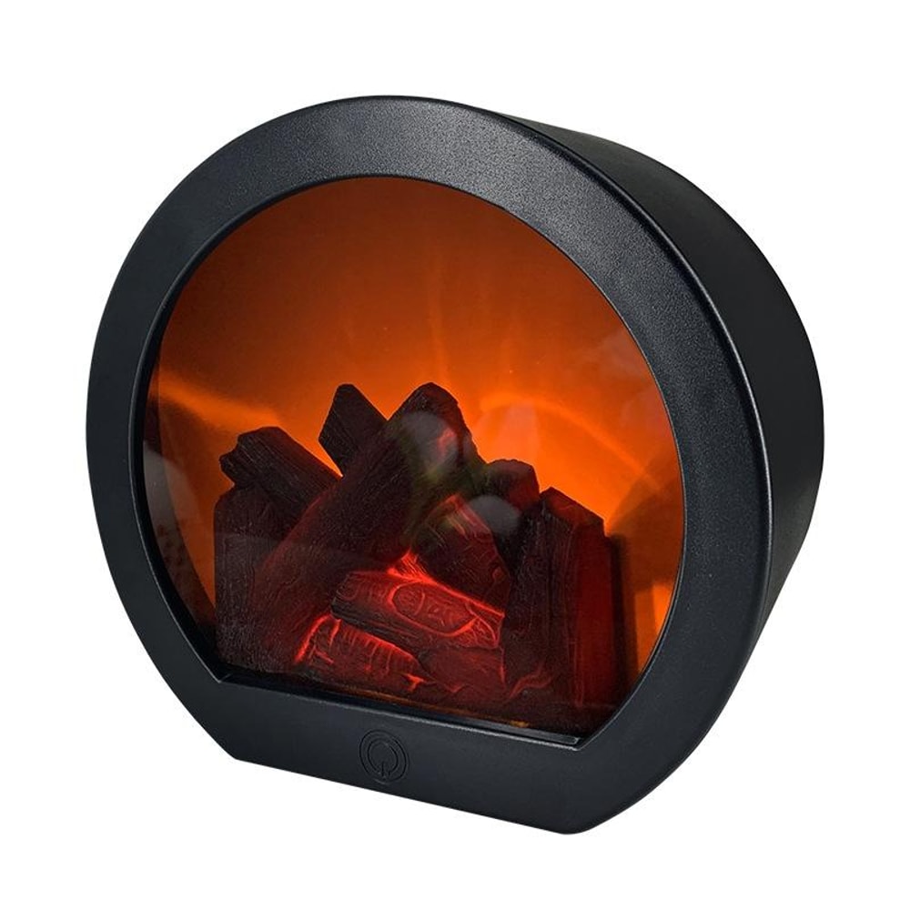 Semi Circular Simulation Flame Touch Fireplace Light