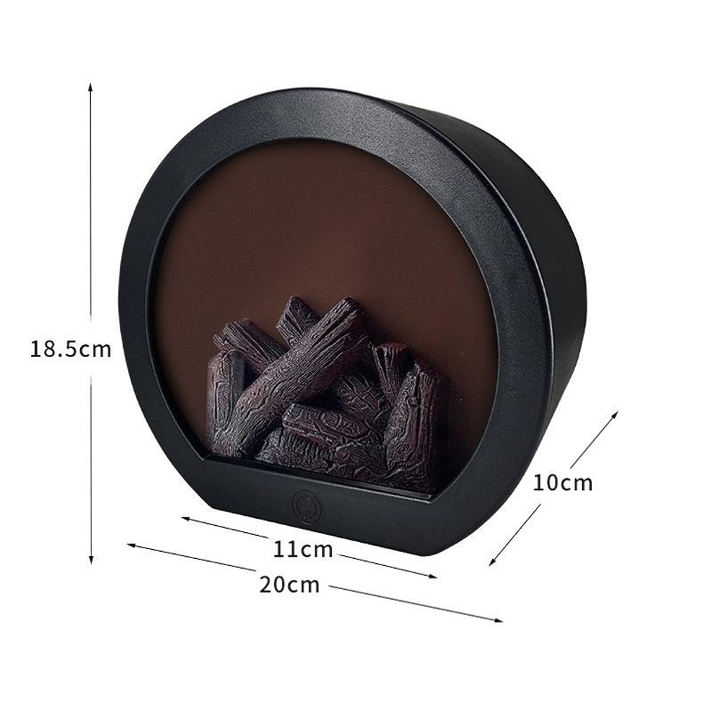 Semi Circular Simulation Flame Touch Fireplace Light