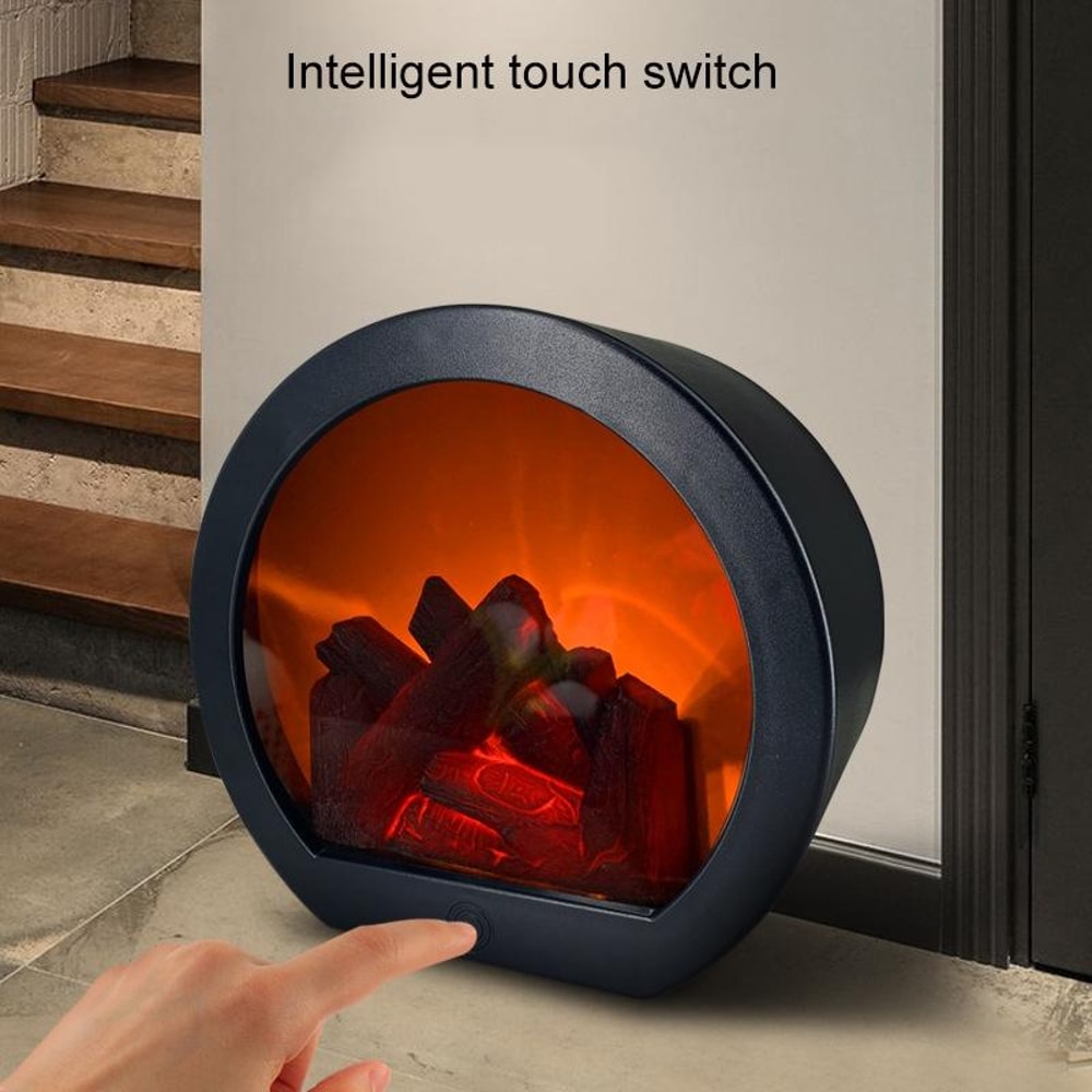 Semi Circular Simulation Flame Touch Fireplace Light