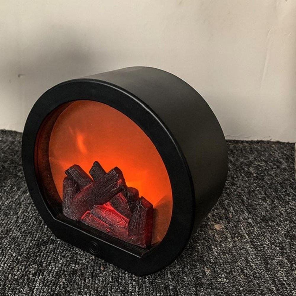 Semi Circular Simulation Flame Touch Fireplace Light