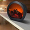 Semi Circular Simulation Flame Touch Fireplace Light