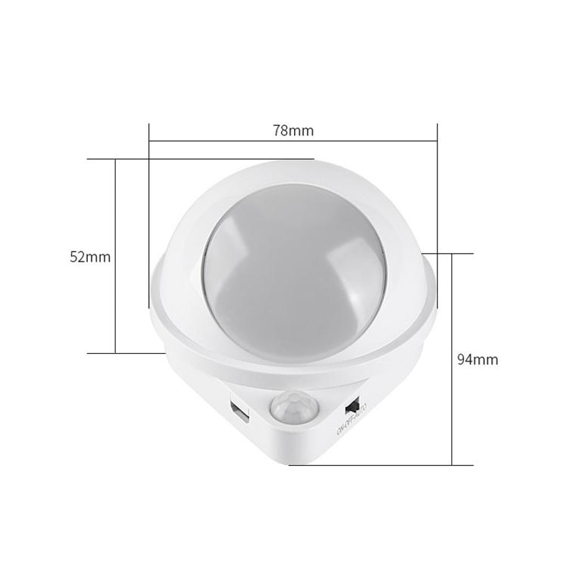 Smart LED Motion Sensor Stair Night Light Rechargeable White Light 6