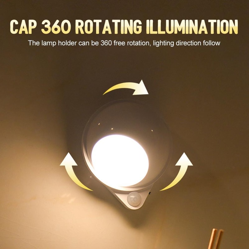Smart LED Motion Sensor Stair Night Light Rechargeable White Light 4