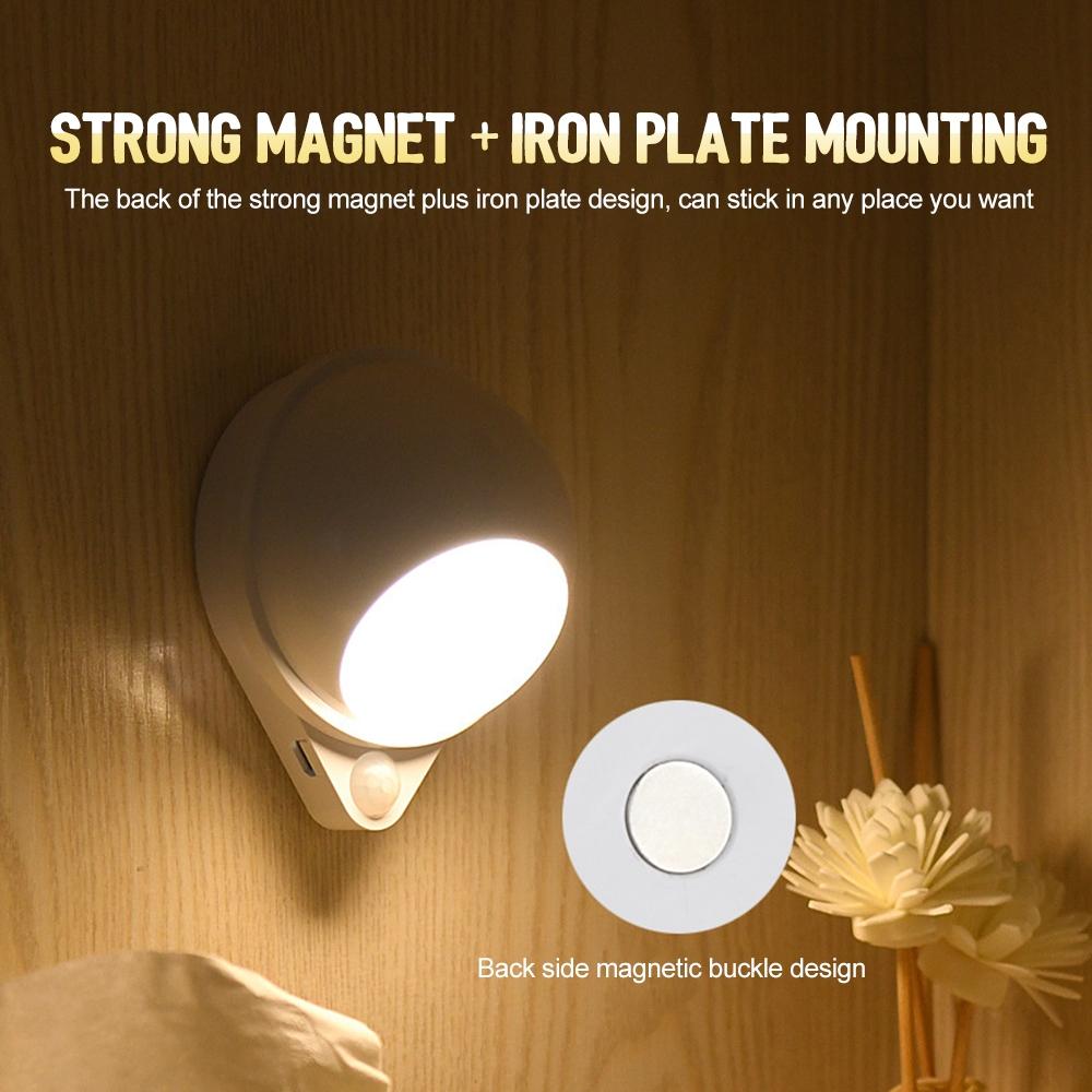 Smart LED Motion Sensor Stair Night Light Rechargeable White Light 5