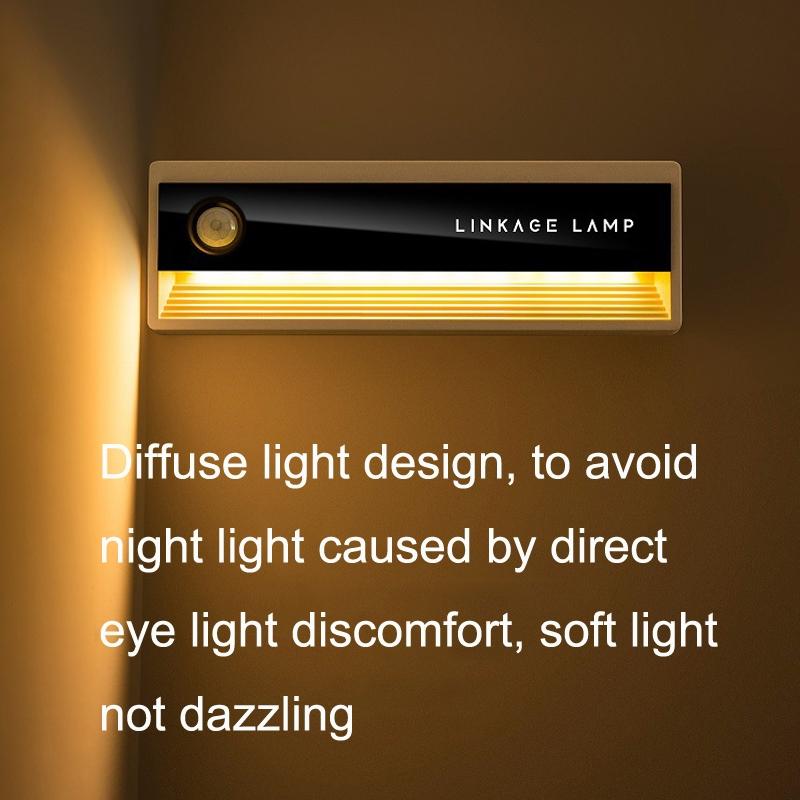 Magnetic USB Motion Sensor Night Light Human Body Induction LED Lamp 3