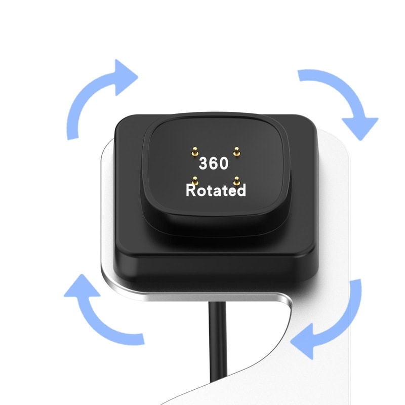 Portable Magnetic Metal Charger Holder For Fitbit Versa4 Sense2 3