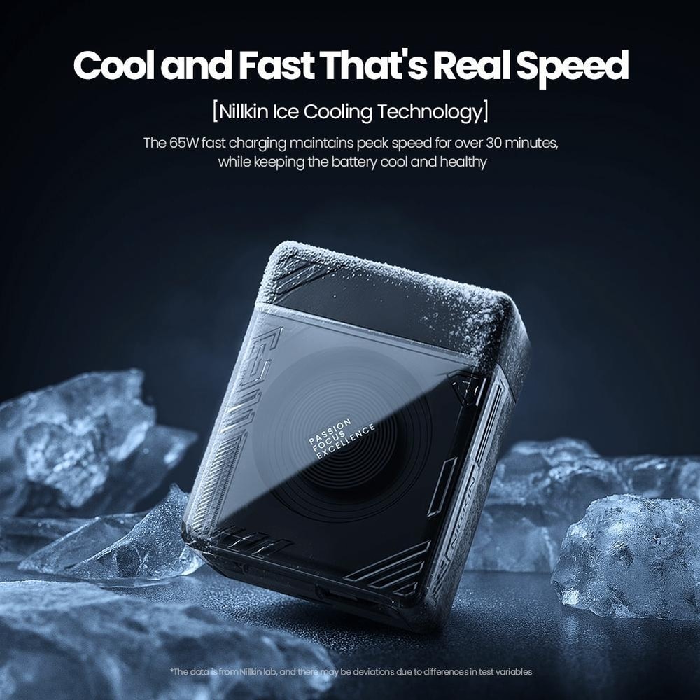 Nillkin IceCore GaN Fast Charger with Retractable USB C Cable