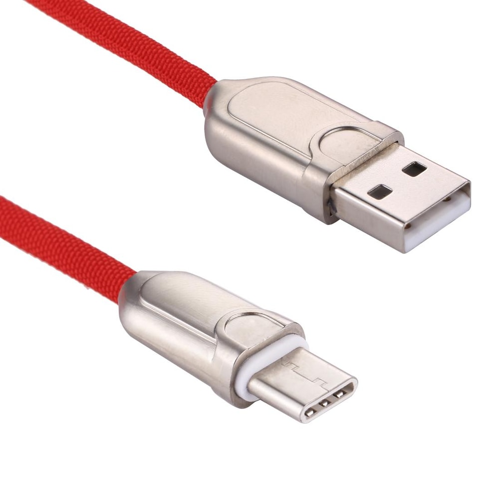 Red USB C Fast Charging Cable Data Sync Quick Charge 2