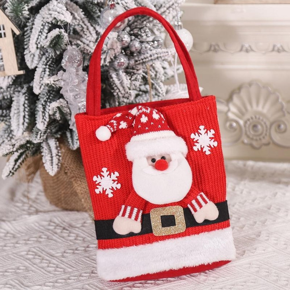 Christmas Large Capacity Gift Bag for Kids Santa Candy Tote