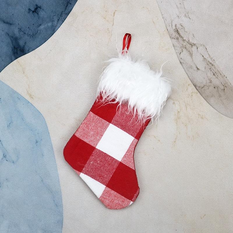 Plush Christmas Socks Gift Bag Ornament For Tree Decoration 4