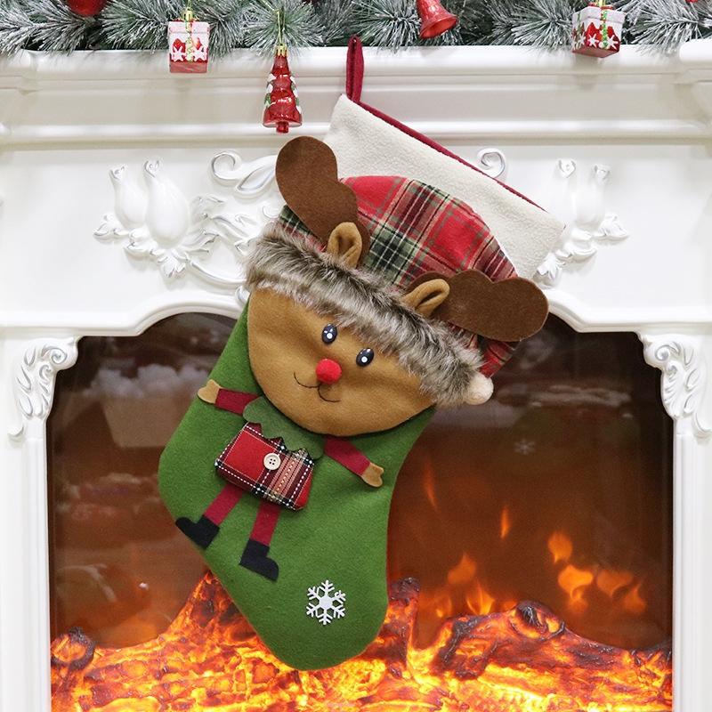 Christmas Ornament Stocking Gift Bag Decoration Holiday Tree Accessory 3