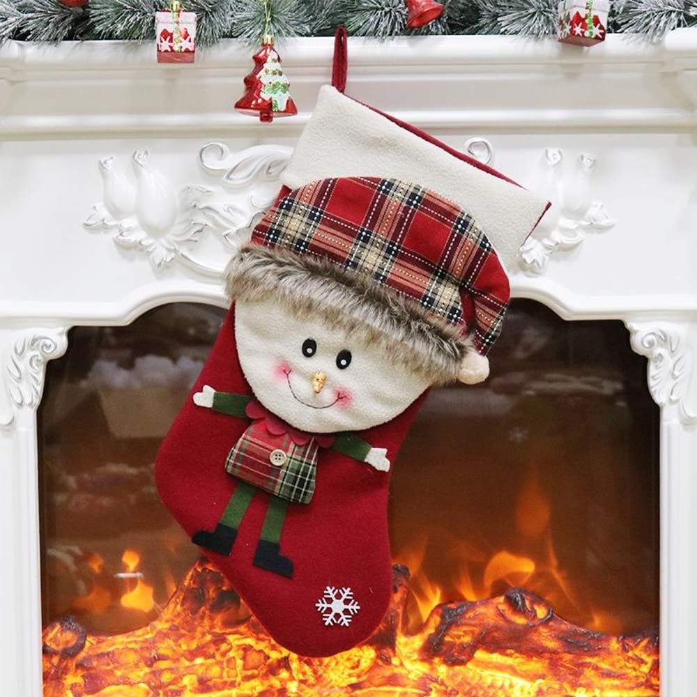 Christmas Ornament Stocking Gift Bag Decoration Holiday Tree Accessory 5