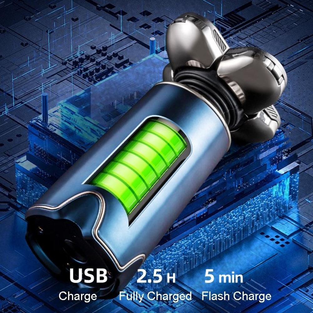 Electric Shaver For Men 5 Blade USB Rechargeable Wet Dry Razor 2