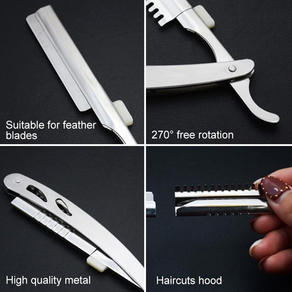 Vintage Manual Razor Blade Holder for Shaving Eyebrow Trimming and Haircuts