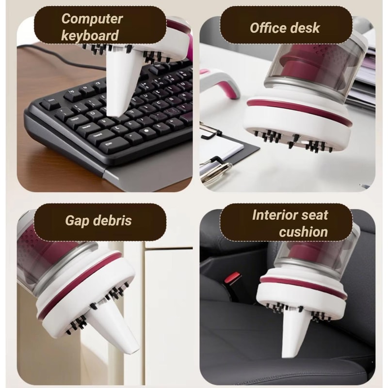 Mini Desktop Vacuum Cleaner USB Rechargeable Keyboard Cleaner 5