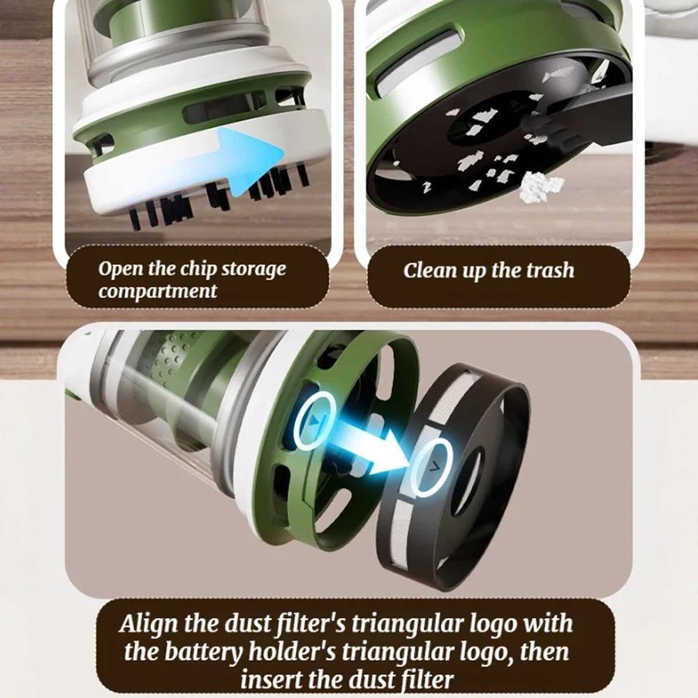 Mini Desktop Vacuum Cleaner USB Rechargeable Keyboard Cleaner 6
