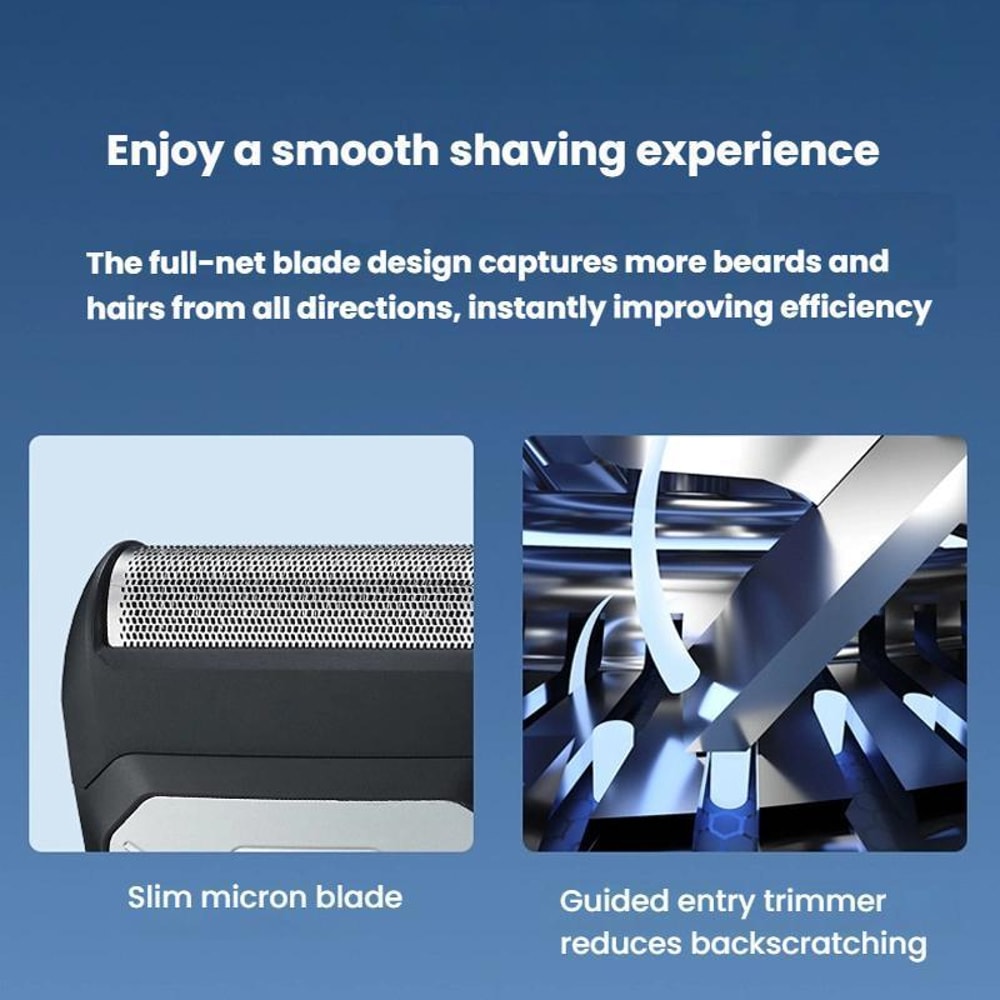Mens Electric Shaver With Type C Rechargeable Razor And Pop Up Trimmer 4