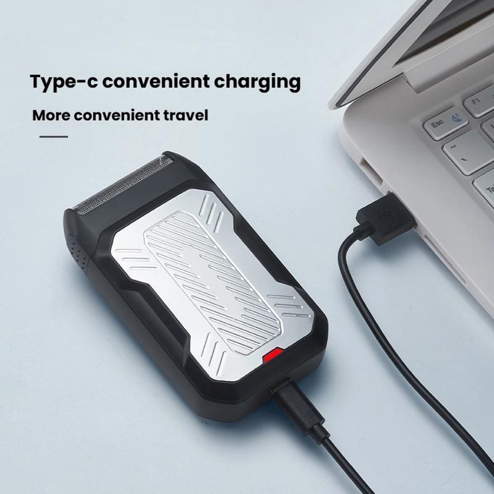 Mens Electric Shaver With Type C Rechargeable Razor And Pop Up Trimmer 6