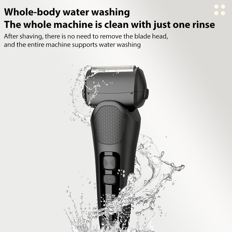 Washable LED Display Electric Shaver for Men