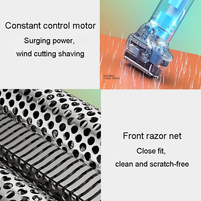 3 Blade Rechargeable Beard Razor For Men Washable Portable Electric Shaver 6