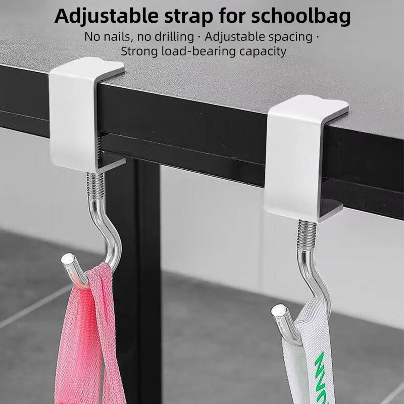 Rotatable No Drilling Table Hook For Bags And Headphones 1