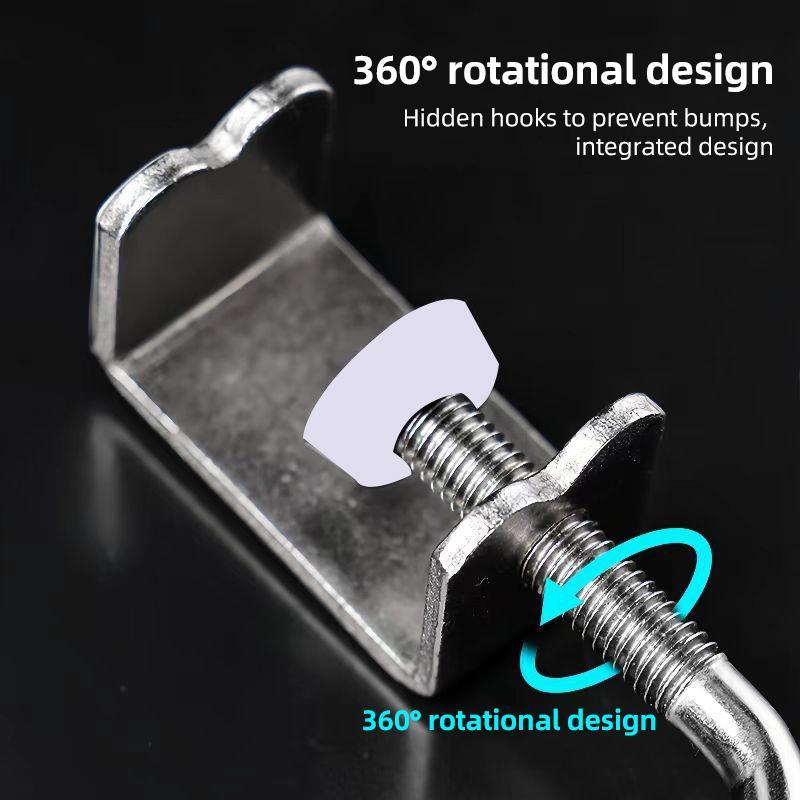 Rotatable No Drilling Table Hook For Bags And Headphones 2