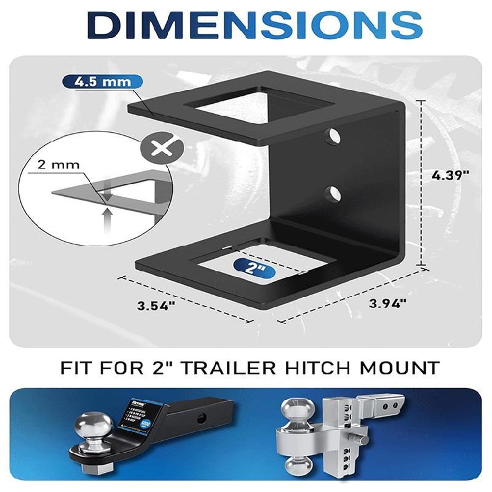 Trailer Hitch Storage Bracket for Truck Bed and Garage Hitch Receiver Storage