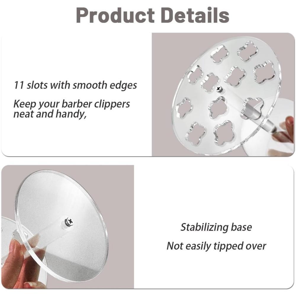 Acrylic Wall Mounted Barber Scissor Holder For Salon Tool Storage 2