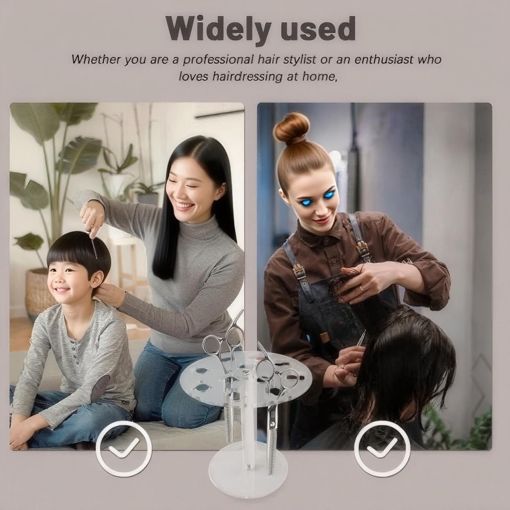 Acrylic Wall Mounted Barber Scissor Holder For Salon Tool Storage 5