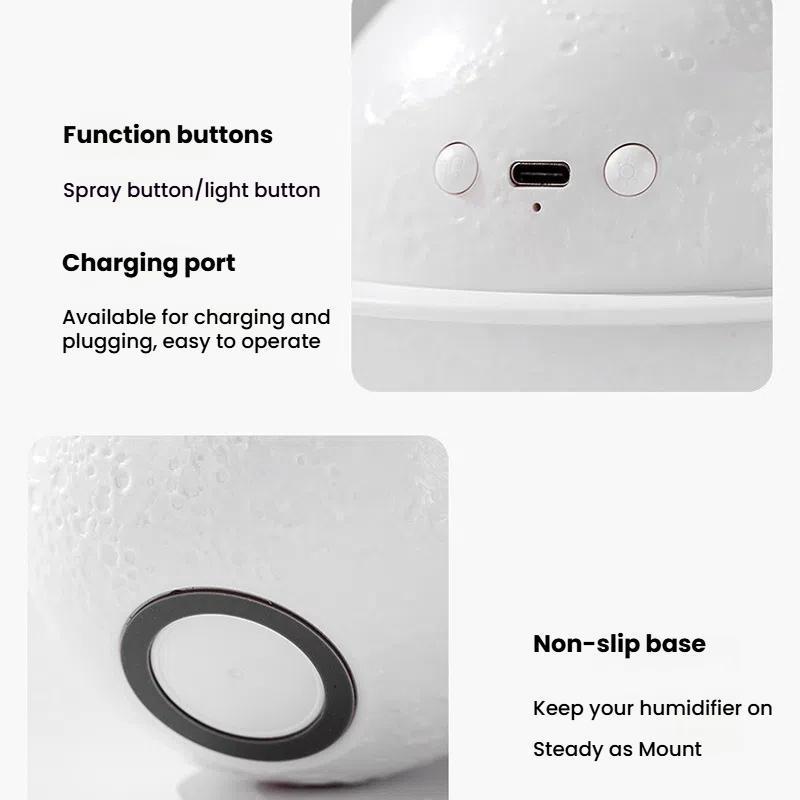 Moon Planet USB Humidifier With Ambient Light Aromatherapy Diffuser 10