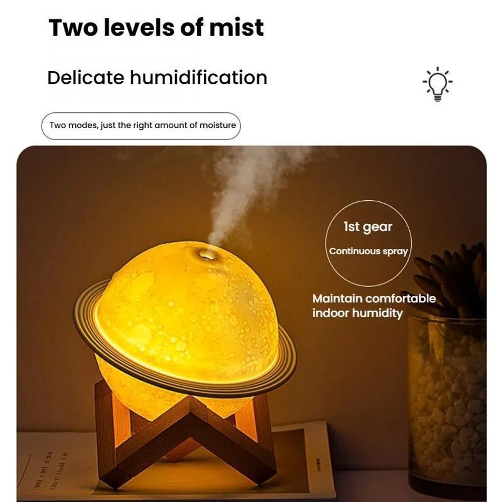 Moon Planet USB Humidifier With Ambient Light Aromatherapy Diffuser 7