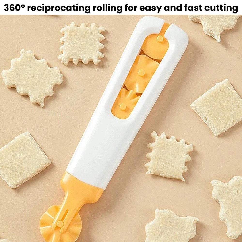 Decorative Roller Cutter And Pastry Cutter Set For Baking Cakes And Pie Crusts 1